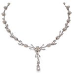 Ivory and Co Belgravia Cubic Zirconia and Pearl Necklace