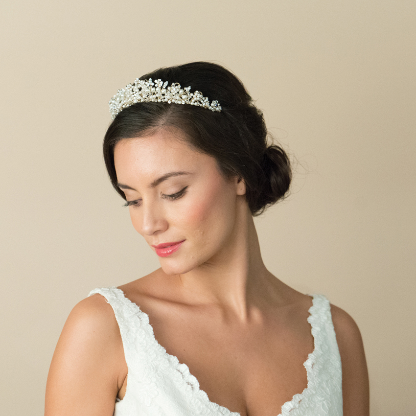 Ivory and Co Bailey Gold Pearl Tiara