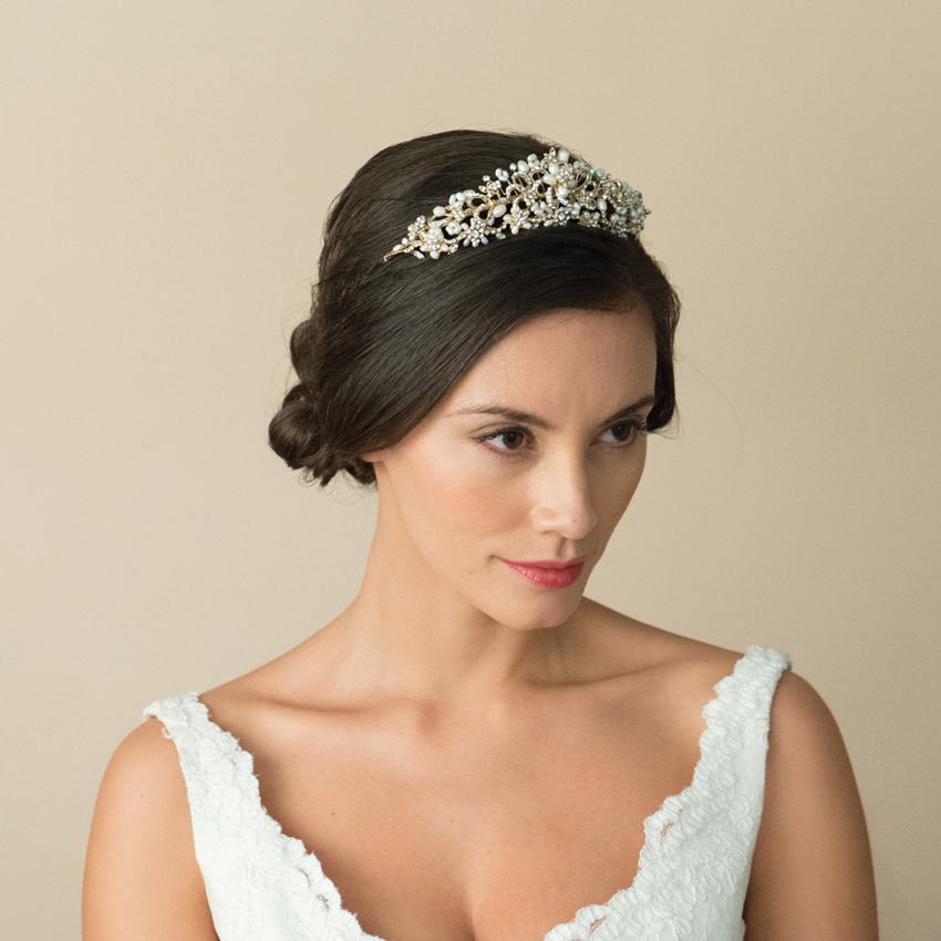 Ivory and Co Shelby Gold Tiara