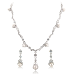 Athena Crystal Chic Bridal Necklace Set