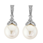 CZ Collection Opulence Pearl Earrings