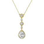 CZ Collection Eternally Crystal Necklace - Gold