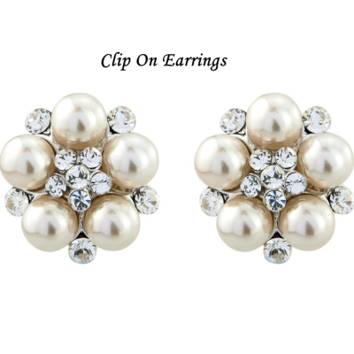 Clip On Screw style Classic Pearl Earrings