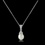 CZ Collection Classic Pearl Necklace - Ivory