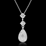 CZ Collection Austrian Crystal Drop Necklace
