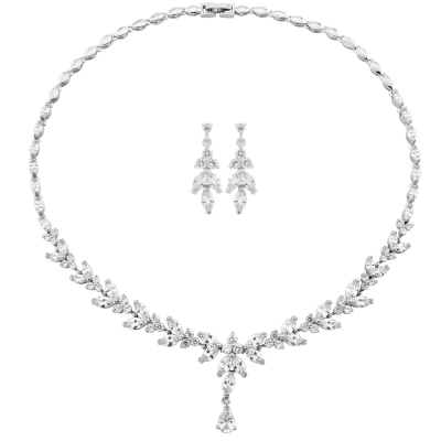 CZ Collection Exquisite Sparkle Necklace Set