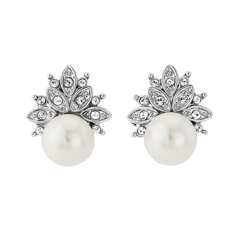 CZ Chic Pearl Earrings