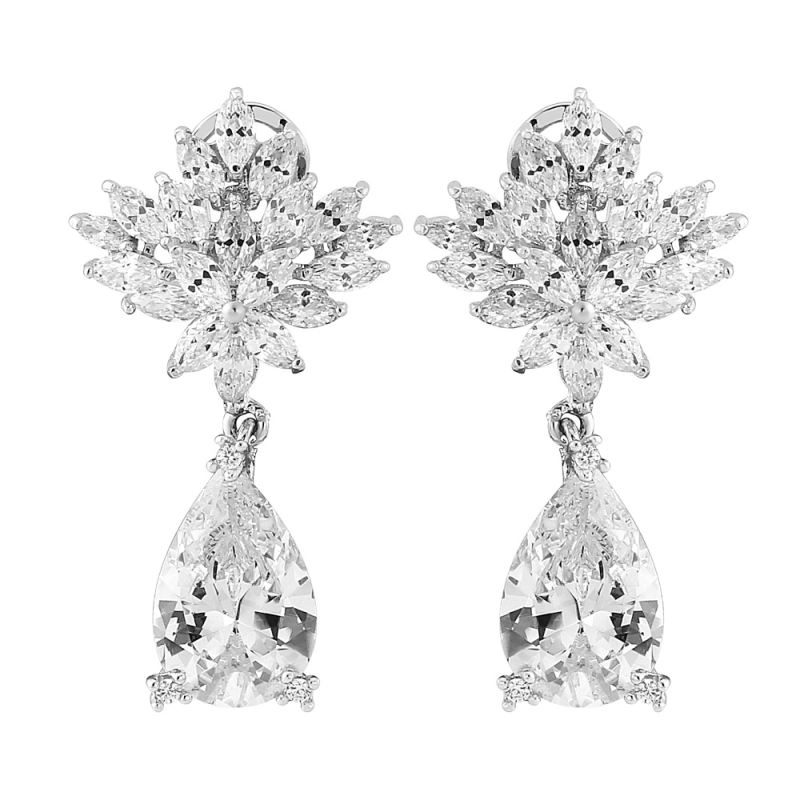 CZ Collection Vintage Glam Petite Earrings