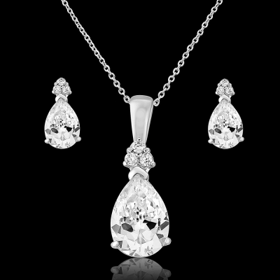 CZ Collection Delicate Starlet Necklace Set