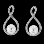CZ Collection Exquisite Pearl Earrings