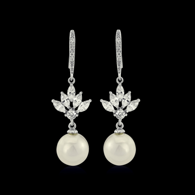 CZ Collection Crystal Elegance Earrings