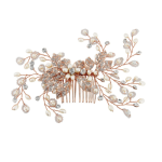 Athena Crystal Extravagance Hair Comb Rose Gold