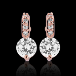CZ Collection Classic Crystal Necklace Set - Rose Gold