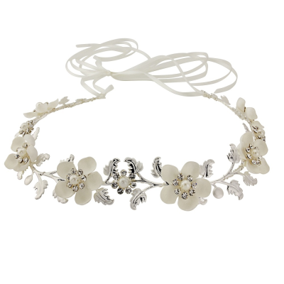 Sass B Opulence Floral Hairvine - Silver