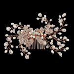 Athena Crystal Extravagance Hair Comb Rose Gold