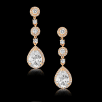 CZ Collection Eternally Crystal Earrings - Rose Gold