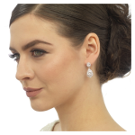 CZ Collection Gatsby Dainty Treasure Earrings - Rose Gold