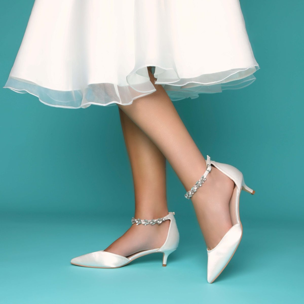 Perfect Bridal Eliza Shoes - Ivory Satin 2