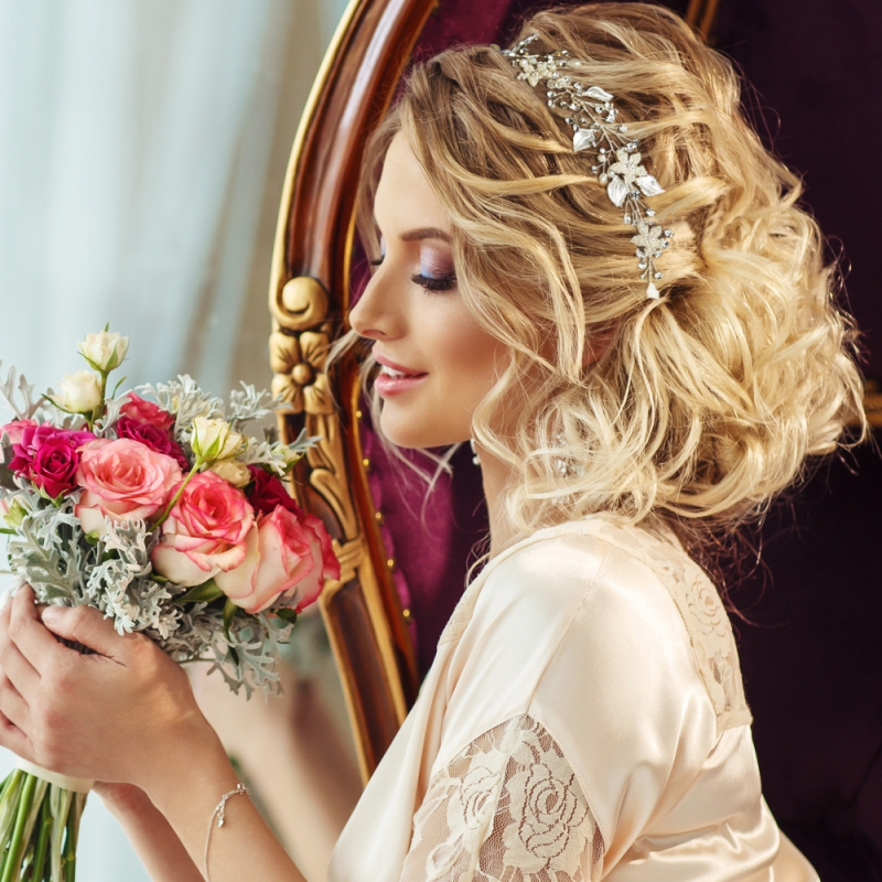 Athena Collection - Crystal Elegance Hair Vine - Gold 2