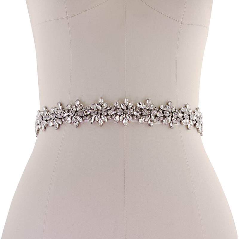 Athena Collection - Bejewelled Bridal Belt - Ivory 1
