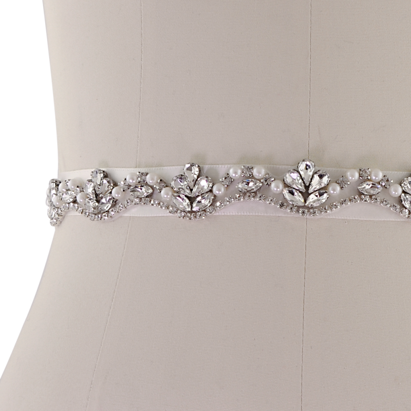 Athena Collection - Starlet Bridal Belt - Ivory 2