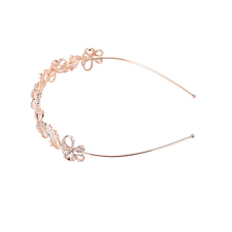 Athena Collection - Chic Crystal Treasure Headband - Rose Gold 3