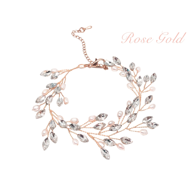 Athena Collection - Pearl Vine Bracelet - Rose Gold * 2