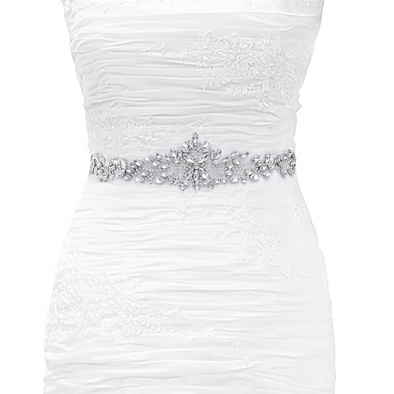Athena Collection - Crystal Luxe Bridal Belt 43 - Ivory * 1