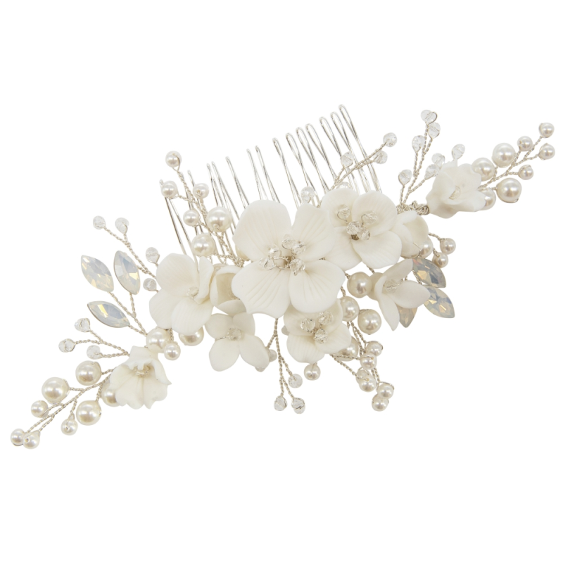 Athena Collection - Heirloom Pearl Comb - Silver * 2
